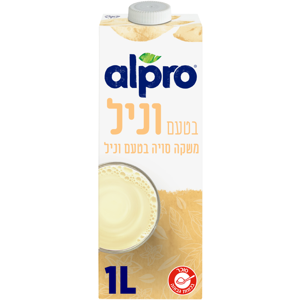 משקה אלפרו חלב סוייה וניל 1ל