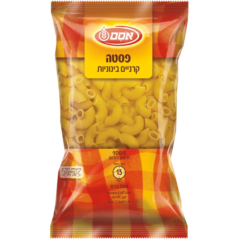 פסטה קרניים 500ג -אסם