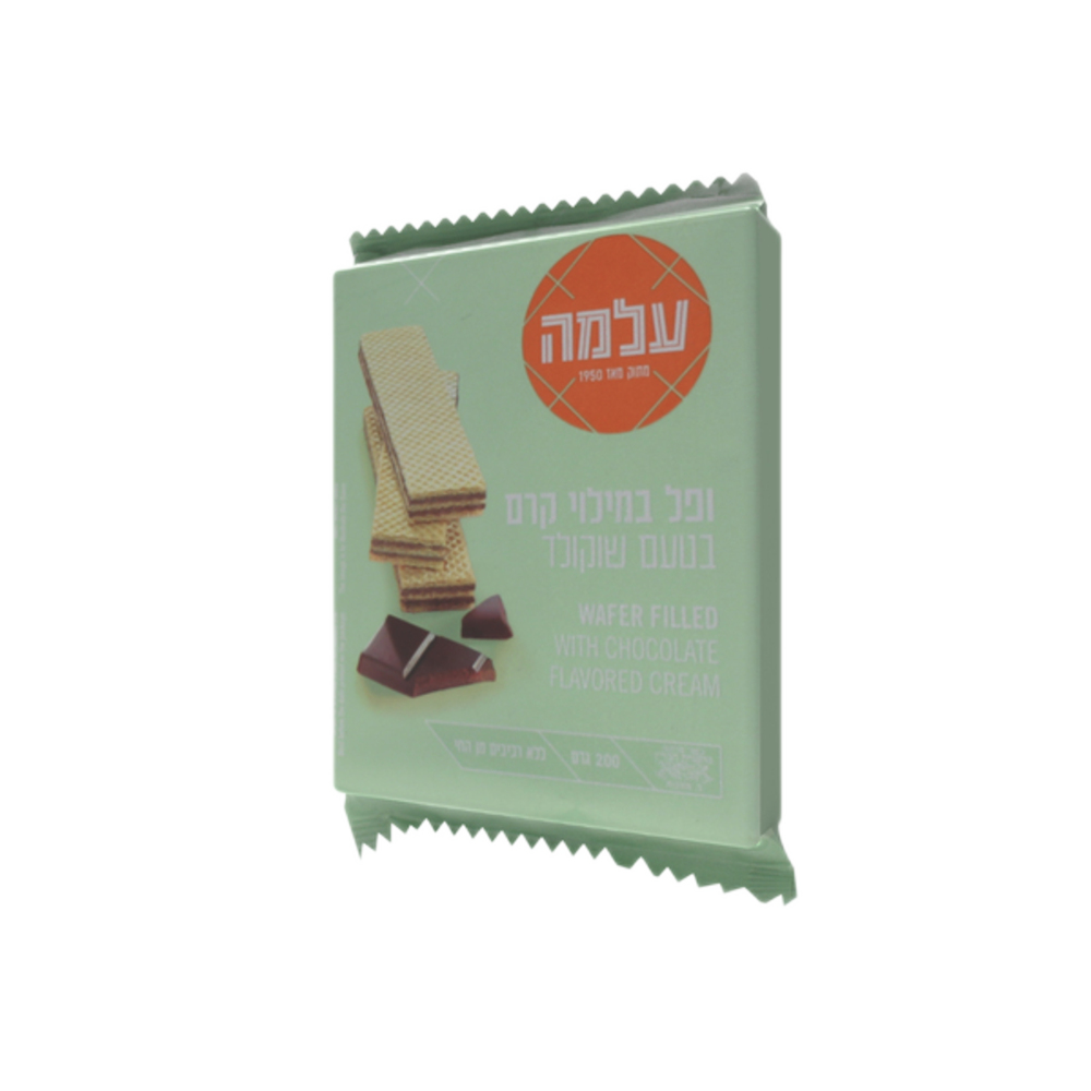 וופל שוקולד 200ג עלמה