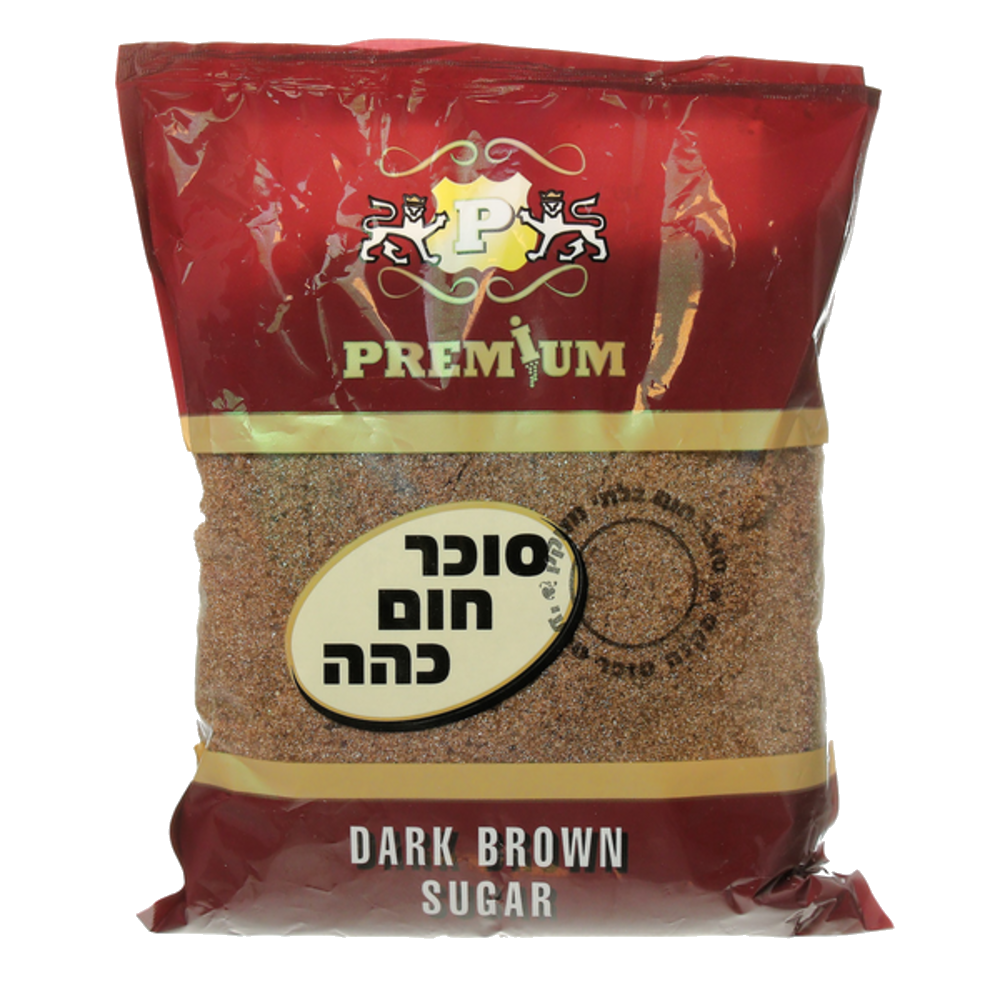 סוכר חום כהה בשקית  1ק