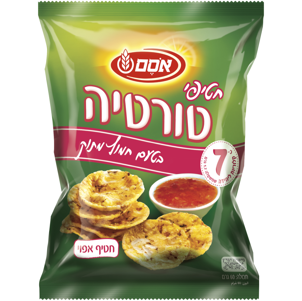 חטיפי טורטיה חמוץ מתוק60ג אסם