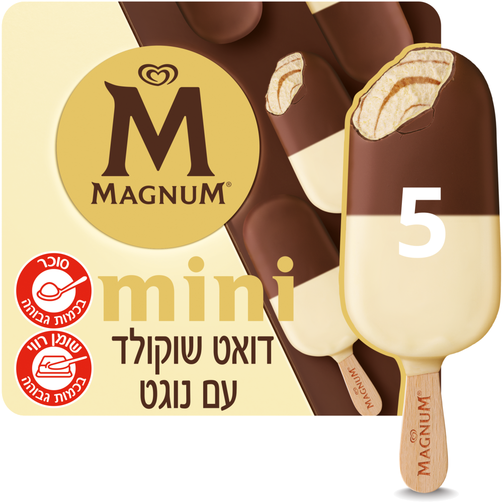 מארז מיני מגנום דואט שוקולד עם נוגט