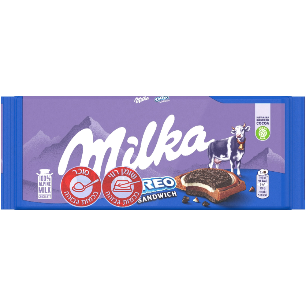 שוקולד סנדוויץ אוראו 92ג -מילקה